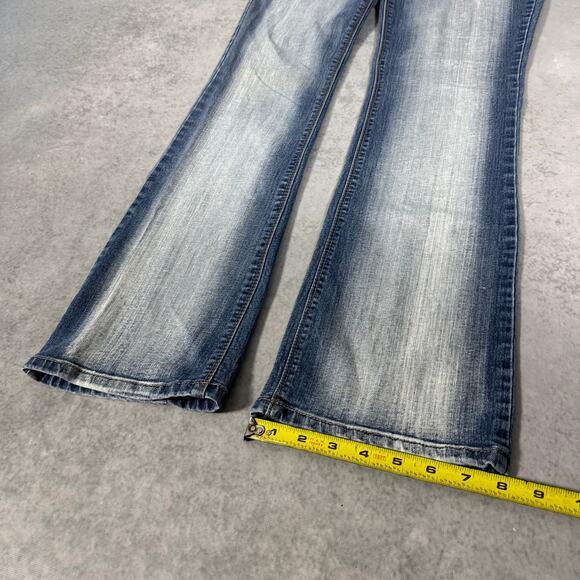 L.e.i. Ashley Low Rise Slim Boot Jeans Medium Wash Faded - Size: 9 - Picture 2 of 10